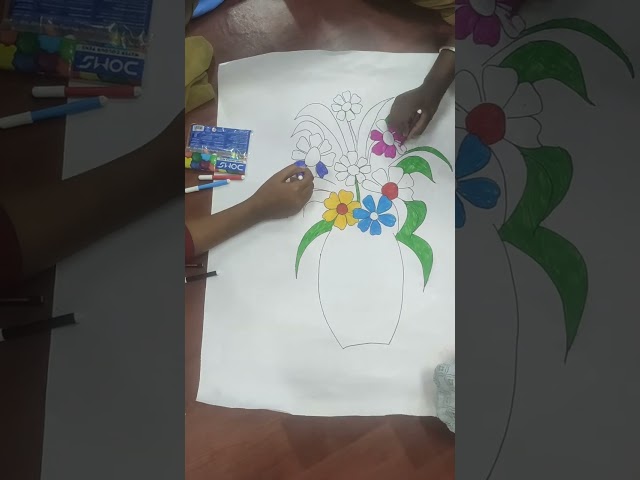 Flower pot design #viralvideos #trending #youtube #shortvideos #viral #drawing #craftdesign #craft