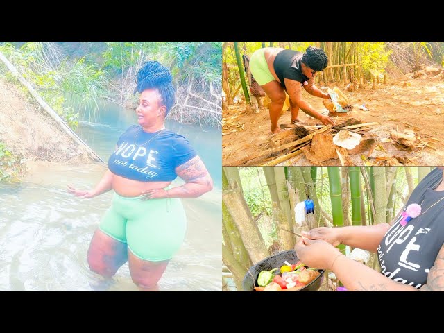 COOKING STEAMED FISH Jamaican Style- Exploring Old Damn River || St. Elizabeth 🇯🇲