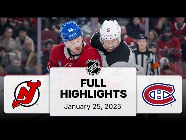 NHL Highlights | Devils vs. Canadiens - January 25, 2025