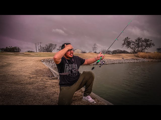 White bass fishing in a crazy thunder storm!