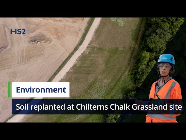 Soil replanted at Chilterns South Portal Chalk Grassland Project