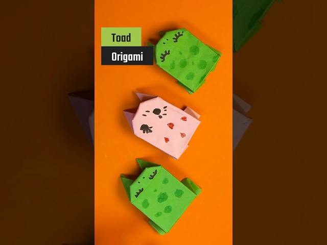 🐸 DIY Origami Jumping Frog & Toad | Fun Paper Toy Tutorial | Easy Craft for Kids