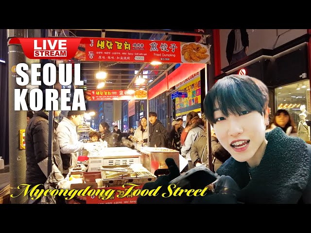 Live Korea Seoul 🇰🇷 Walk Tour Seoul ❤️ Myeongdong Night Street | Korean Food Street Walking Tour