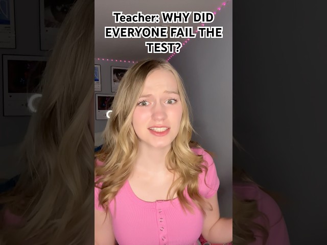 #blonde #makeup #pov #school #relatable #funny #relateable #teacher #test #shorts #viral #fyp #yt