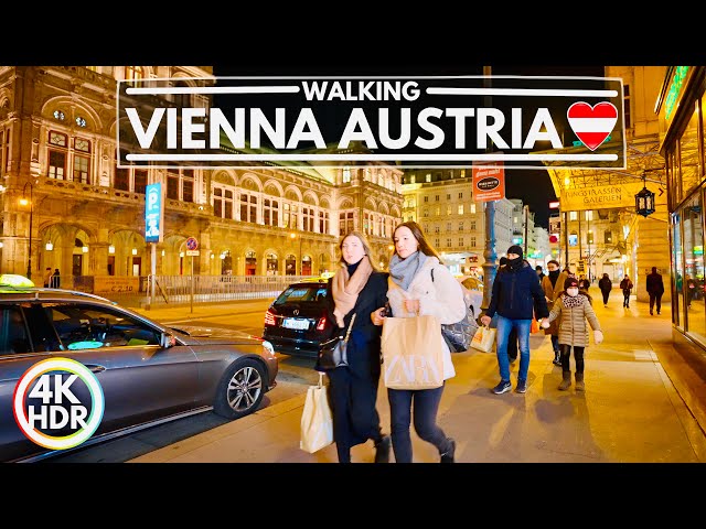 Vienna, Austria 🇦🇹 Best Quality Night Walk, March 2022 - 4K-HDR Walking Tour (▶33min)