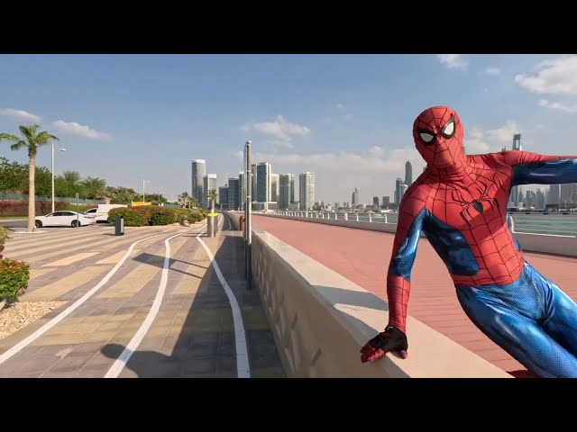 Spiderman in Dubai parkour #moscowspider