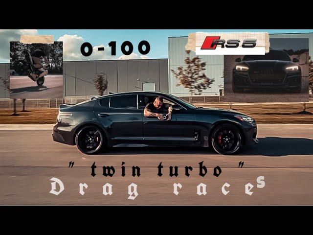 Tuned KIA STINGER GT2 vs Tuned AUDI RS5 vs 10 sec BIKE!