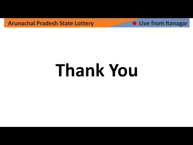 Arunachal Pradesh State Lottery Live Stream 07:00 PM 11/02/2025