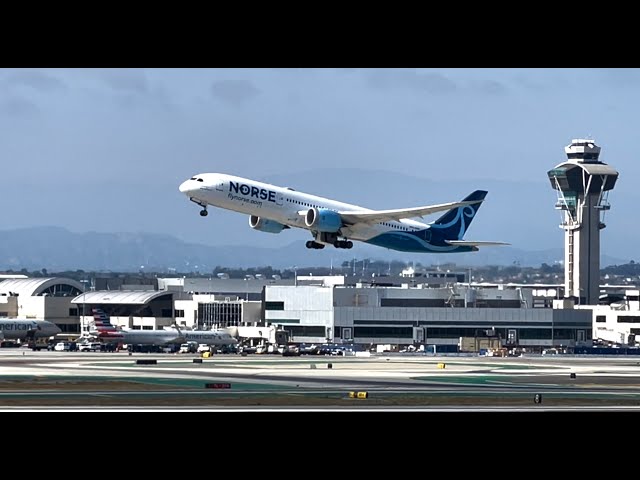 Norse Atlantic UK Boeing 787-9 Dreamliner Takeoff – LAX June 7, 2024