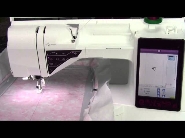 Husqvarna Viking Designer Ruby 63 How to Embroider a Built-in Embroidery Design