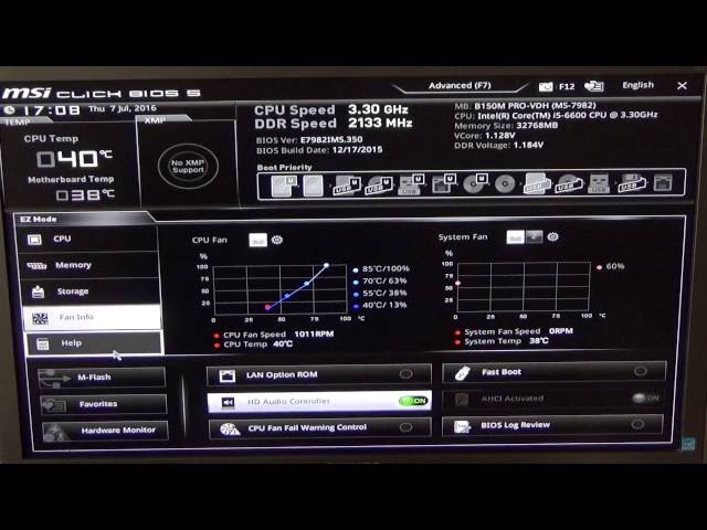 Overclock RAM Settings - MSI Click BIOS 5