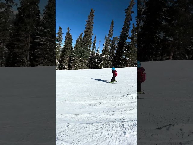 Pizza Pie in action: 5 year old getting reps #dad #ski #kids