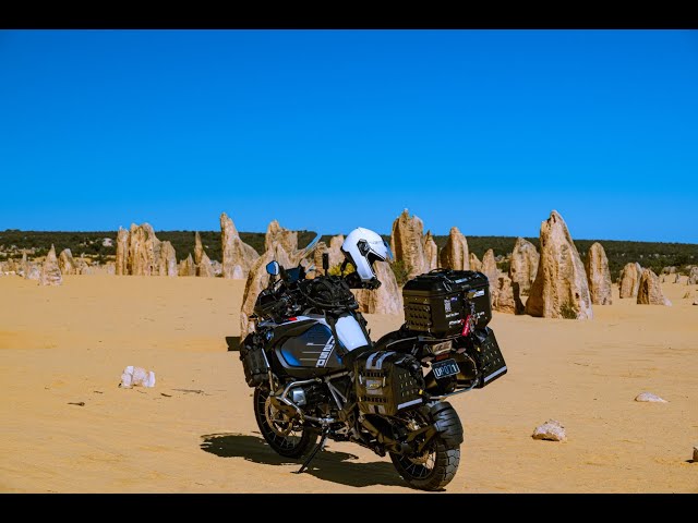 Riding BMW R1250 GS Adventure through Pinnacles Desert in Western Australia - POV