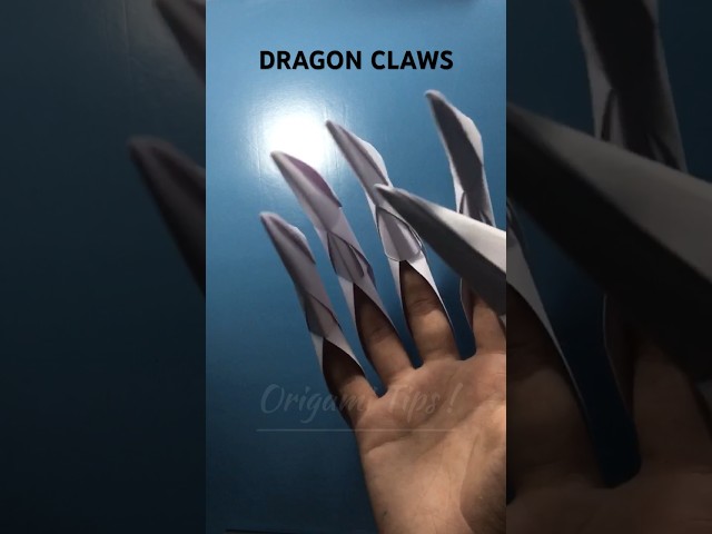 PAPER DRAGON CLAWS ORIGAMI | EASY WOLVERINE ORIGAMI TUTORIAL | DIY PAPER CLAWS