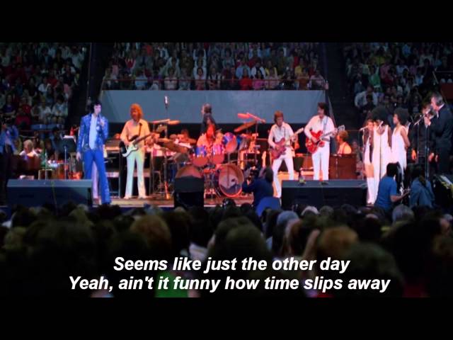 Elvis Presley -  Funny How Time Slips Away -with lyrics ( On Tour 1972)