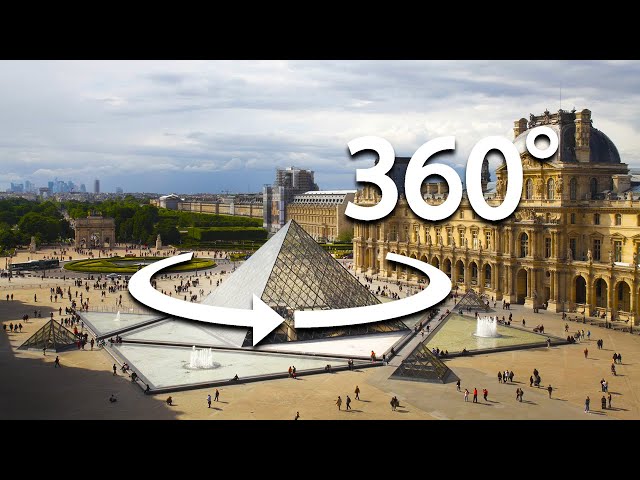 Walk Around Louvre Museum in 360°, 4K