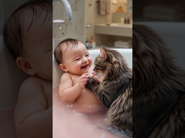 Baby And Animals (9) #baby #animal #cute #hybrid #ai #viral