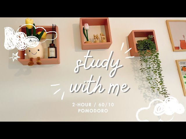 2 HOURS STUDY WITH ME 📚 ✍️ | 60/10 POMODORO | 🎶 music playlist