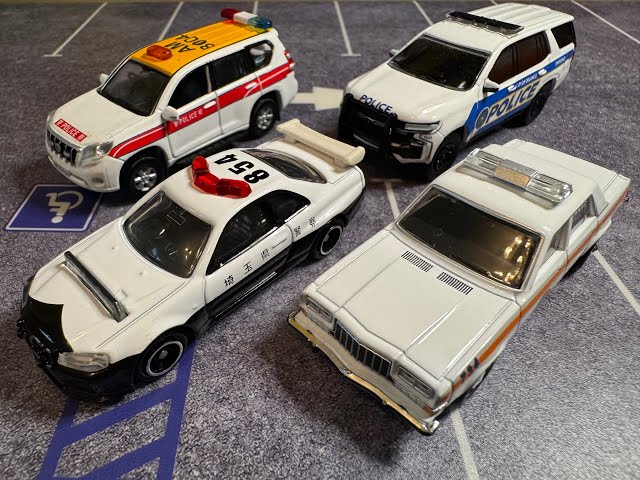 Police vehicles in 1/64