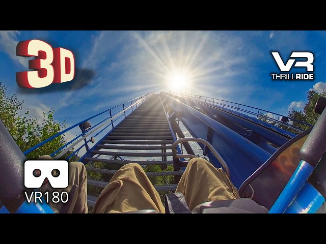 3D Epic VR Roller Coaster - Fenix 3D Front Row POV - Wing Coaster Toverland VR180 #rollercoaster