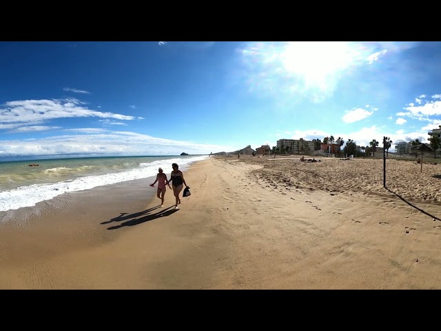 30 minute Virtual Cycling in 360° VR Beach Ride Cycling Fat Burning Workout Spain 4K Video