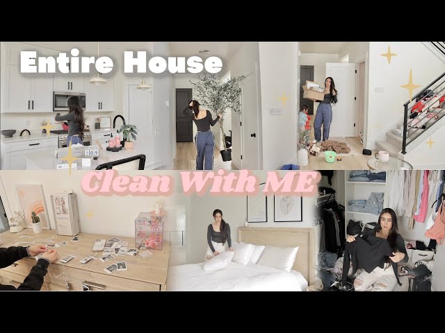 CLEAN WITH ME | entire house cleaning + deep cleaning motivation *2024*