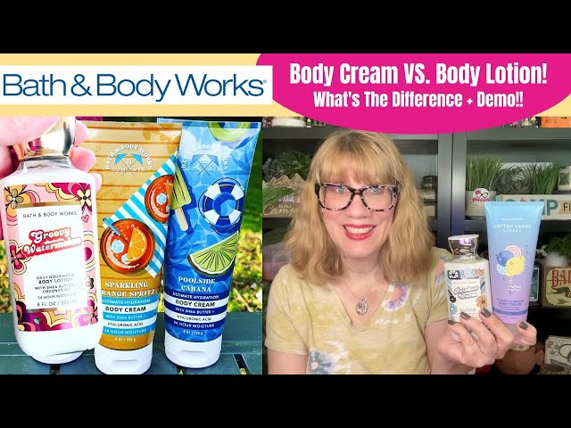 Bath & Body Works Body Cream VS  Body Lotion! What's The Difference + Demo!