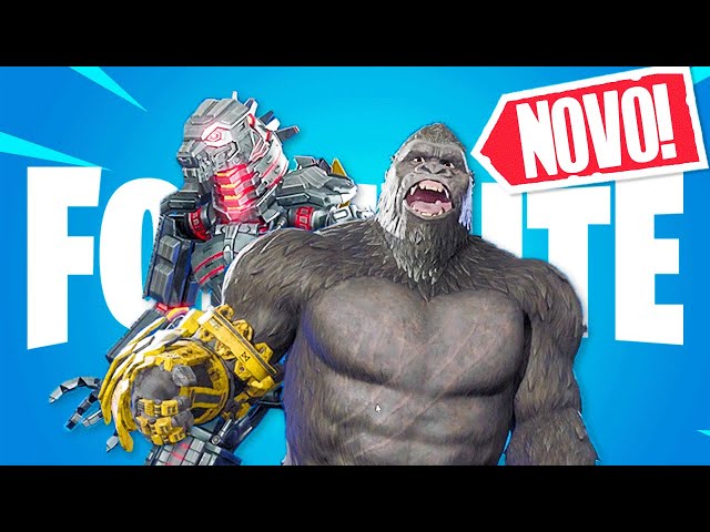 Testei KING KONG e MECHA GODZILLA no FORTNITE