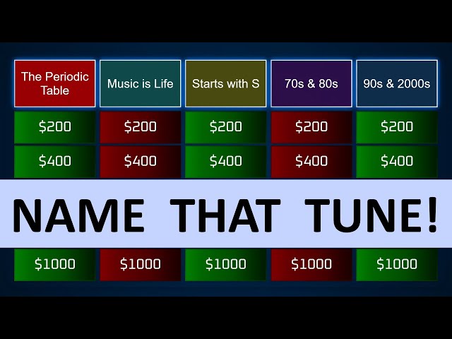 Guess the Song Jeopardy Style | Quiz #51