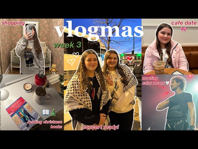 Vlogmas week 3 | new book, grwm for a concert, shopping