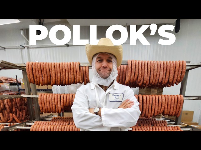 Making Authentic Texas Polish Sausage and BBQ 🍖- Pollok's Market, Falls City, TX