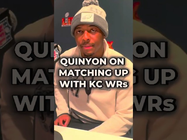 Quinyon Mitchell on Matching Up With KC WRs #nfl #nflfootball #eagles #superbowl