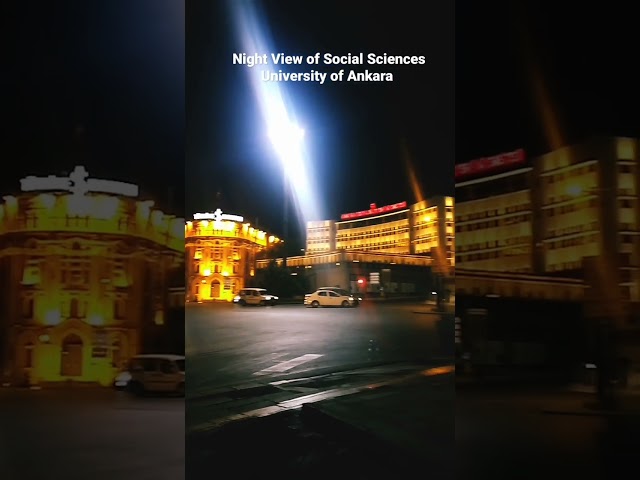 Night View if the Social Sciences University of Ankara - ASBU.