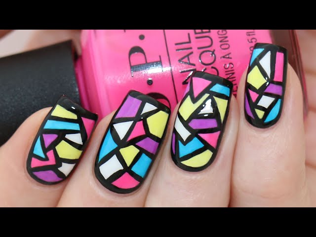 NEON MOSAIK NAIL ART TUTORIAL