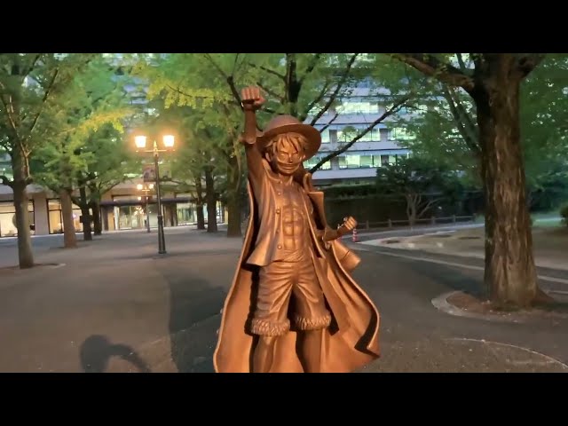 ONE PIECE Straw Hat Monkey D Luffy Kumamoto Bronze Statue (Japan Adventure 2024)