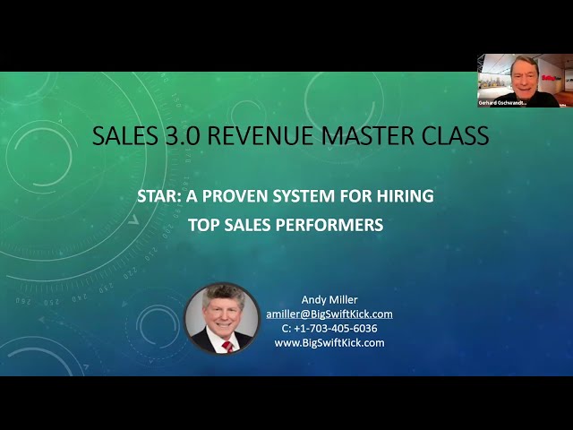 Hiring Top Sales Performers - Master Class with Andy Miller