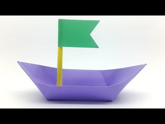 Paper Boat for Kids - How to make an Origami Boat easy step by step