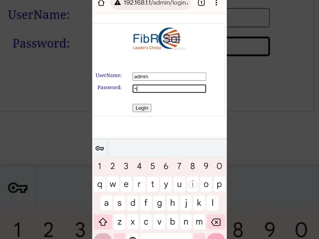 Fibersol Ont Router Login Id and Password