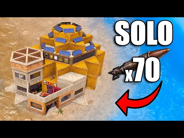 I Built A Solo Base And It Takes 70 Rockets To Raid...