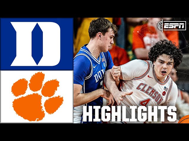 THRILLER 🚨 Duke Blue Devils vs. Clemson Tigers | Full Game Highlights | ESPN College Basketball