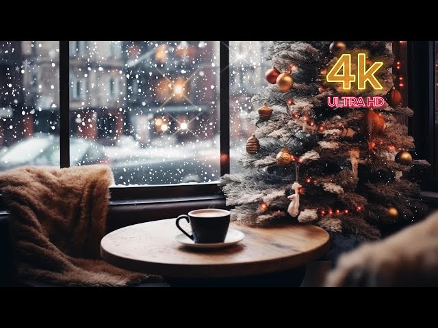 4K Relaxing Jazz Instrumental Music ☕ Soft Jazz Music in Cozy Coffee Shop Ambience to Study and work