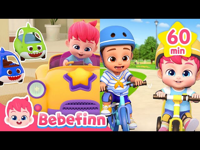 Baby Car VS BikeㅣBebefinn Outdoor Play Songs and Nursery Rhymes