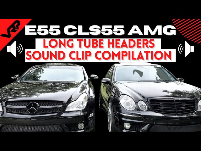 Mercedes E55 CLS55 AMG Long Tube Header Cold Start Sound Clip Compilation - VRP Long Tube Headers