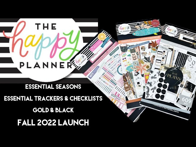 Essential Seasons, Trackers & Checklists, and Gold & Black Stickerbook Flip Thrus | Fall 2022 | THP