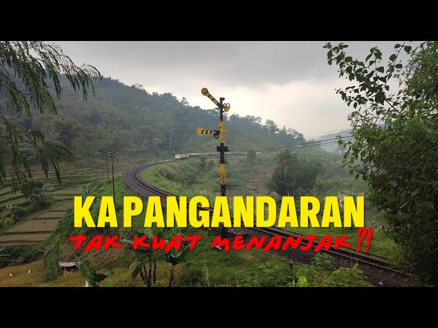 Detik - Detik KA Pangandaran Rangkaian Panjang Tak Kuat Menanjak | Video Kereta Api