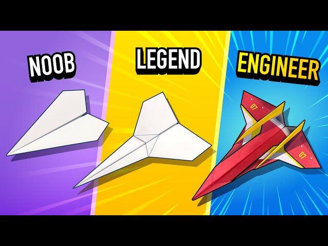 How to Make the BEST Paper Airplane at Each Level — Easy, Intermediate, Advanced