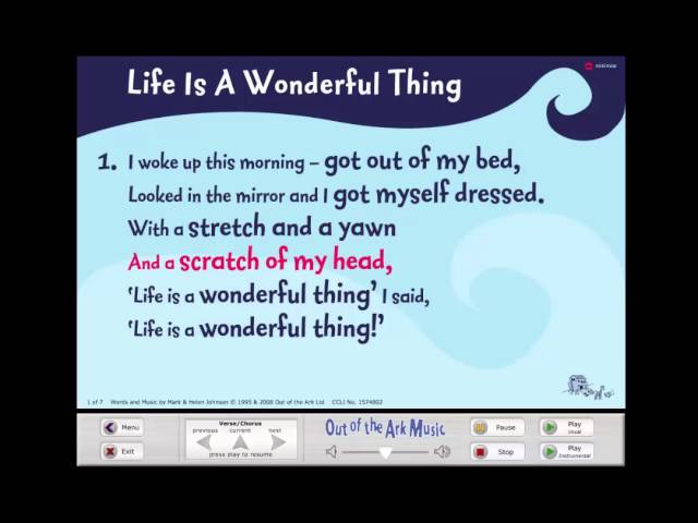 Life Is A Wonderful Thing - Words on Screen™ Original