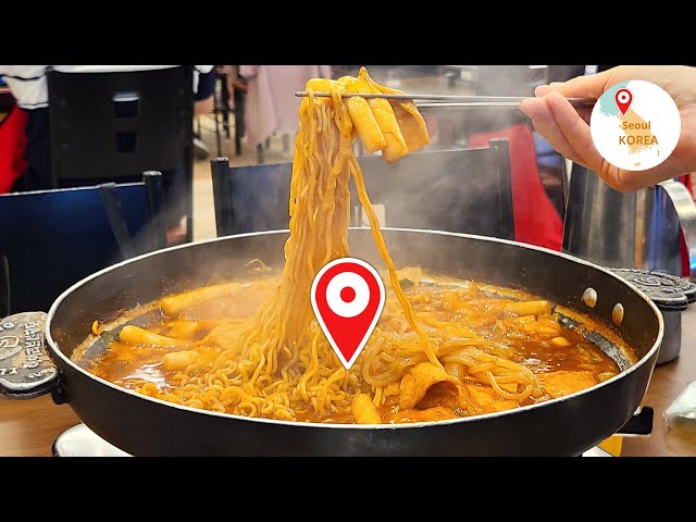 The world's only tteokbokki street 😝TTEOKBOKKI TOWN! in Seoul, Korea｜신당동떡볶이