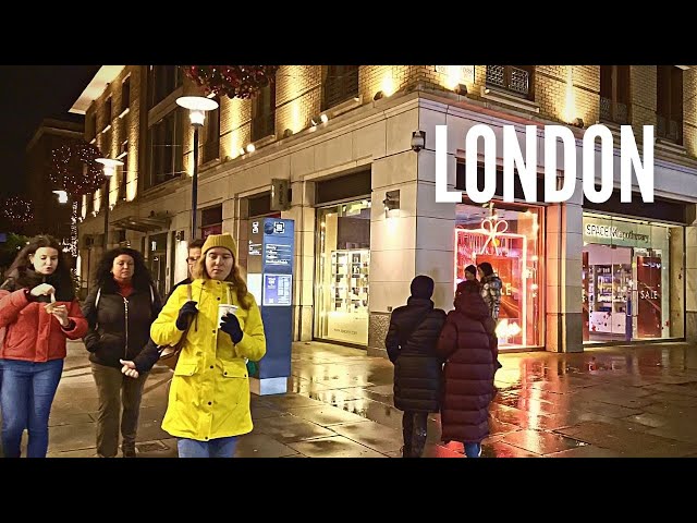 London Night Walk | Chelsea Christmas Market | London Walking Tour 4K