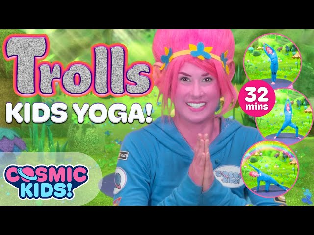 Trolls | A Cosmic Kids Yoga Adventure! 🍄 Trolls Videos for Kids